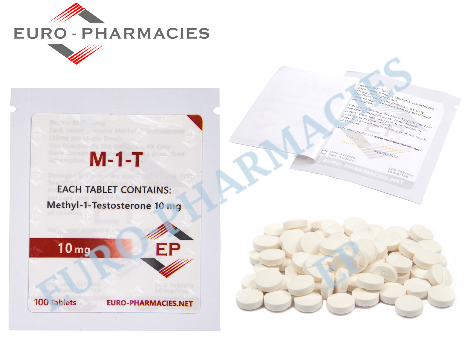 Euro Pharmacies M-1-T – 10mg/tab 100 tab/bag