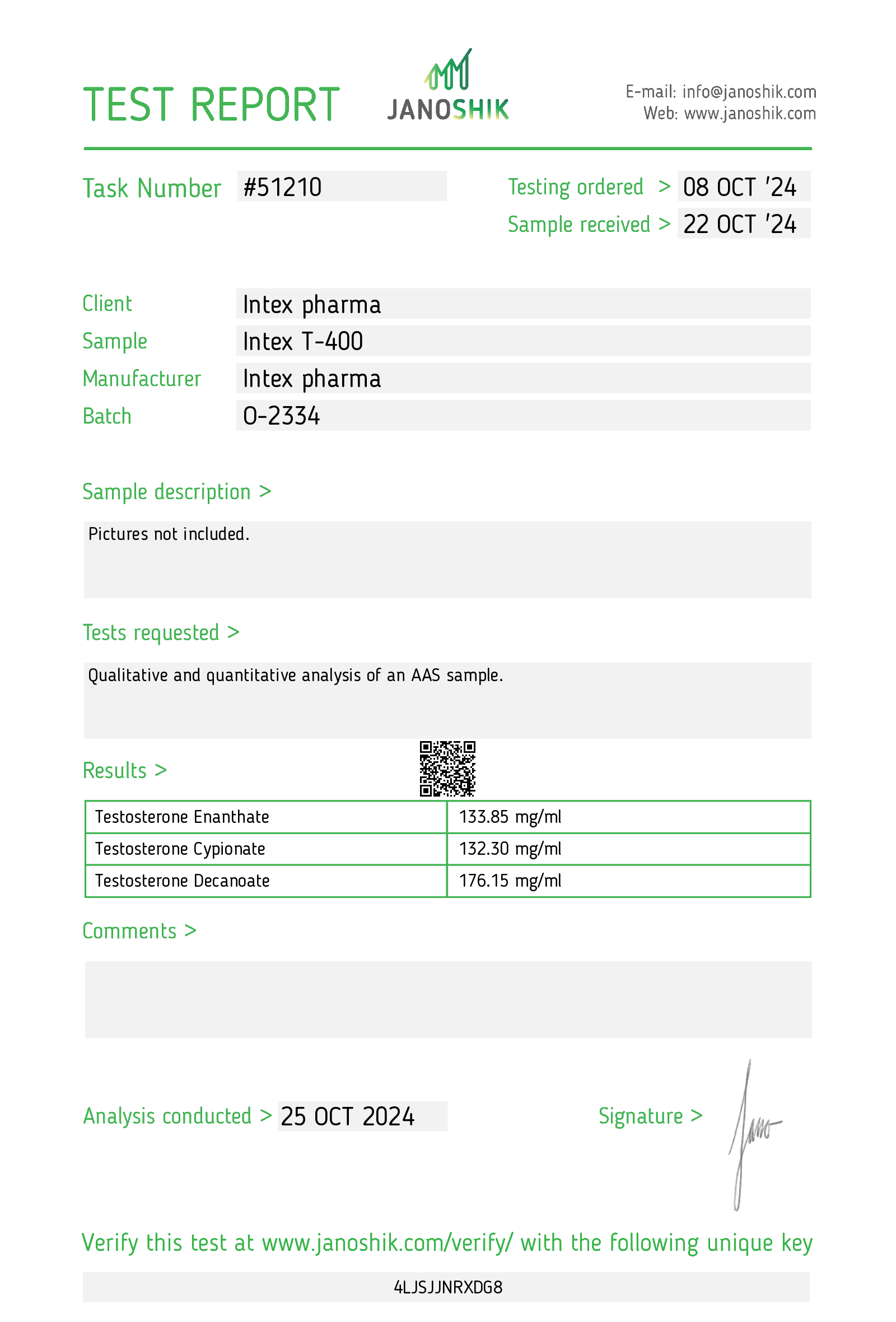 Intex Pharma T400 (Test 400) - Image 2